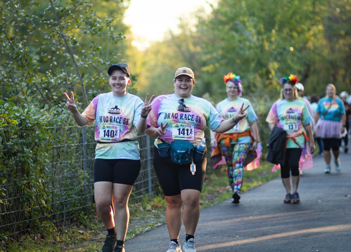 Drag Race participants walk and have fun during the Drag Race 5k on Oct. 11, 2024.