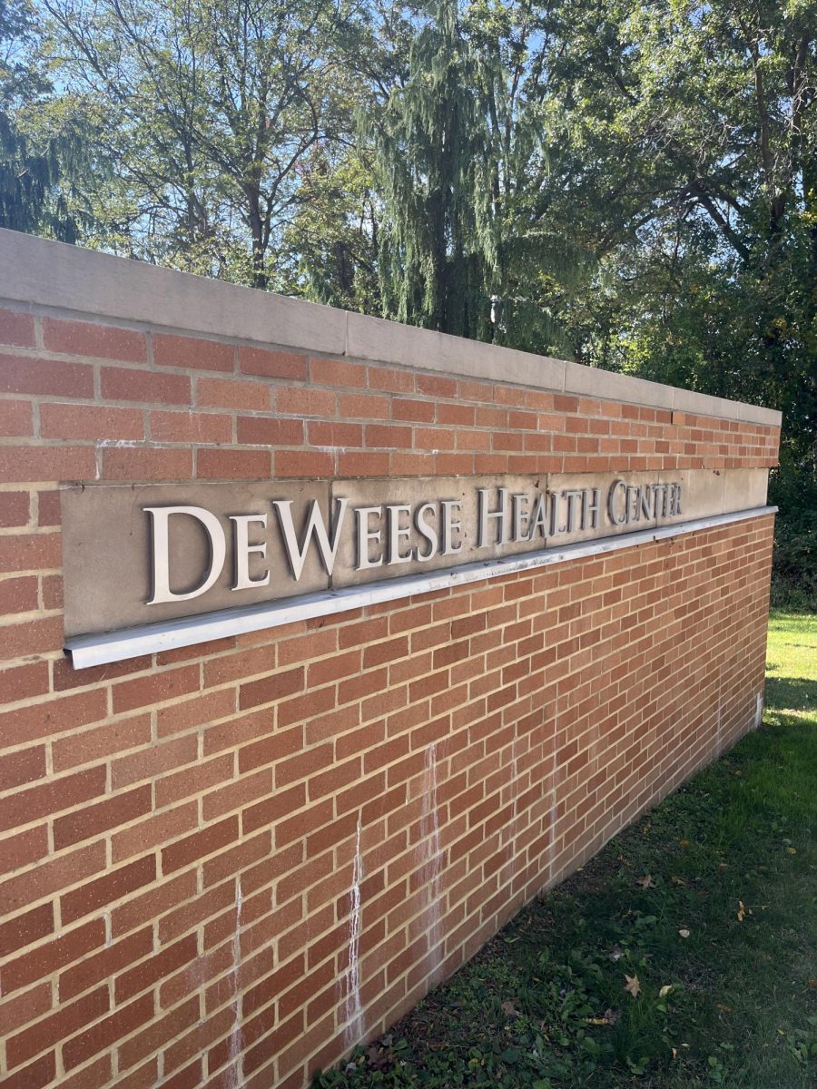 The front sign of the DeWeese Health Center, Oct. 6, 2024.