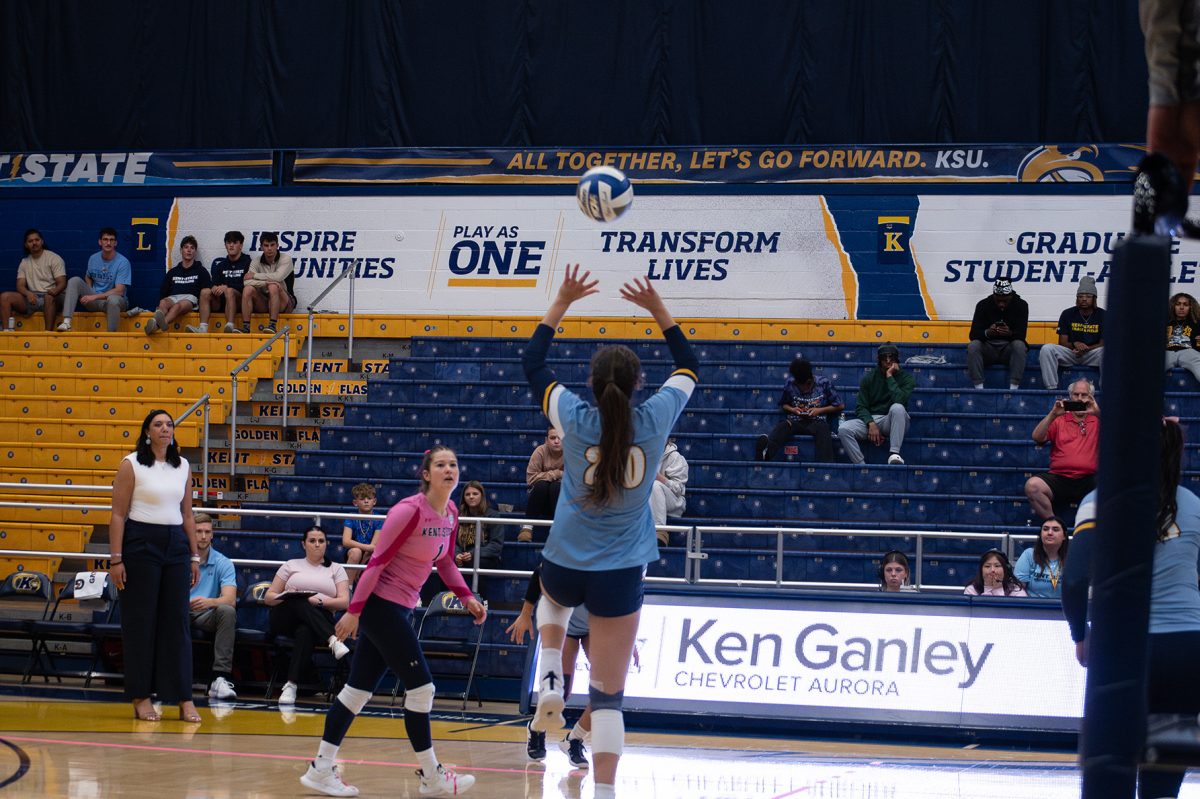 Junior Kendall White bumps the ball at the game on Oct. 19, 2024.