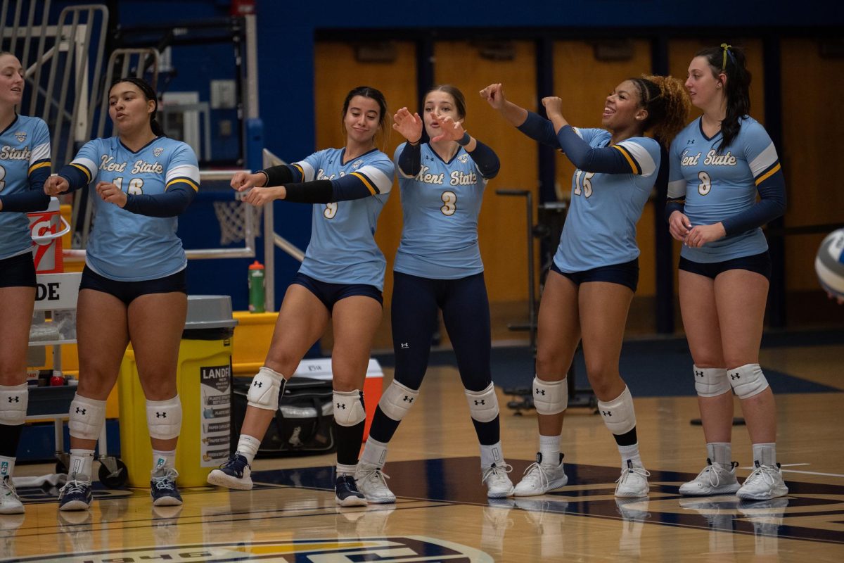 The Kent State Women's volleyball team plays Akron's team on Nov. 2nd, 2024.