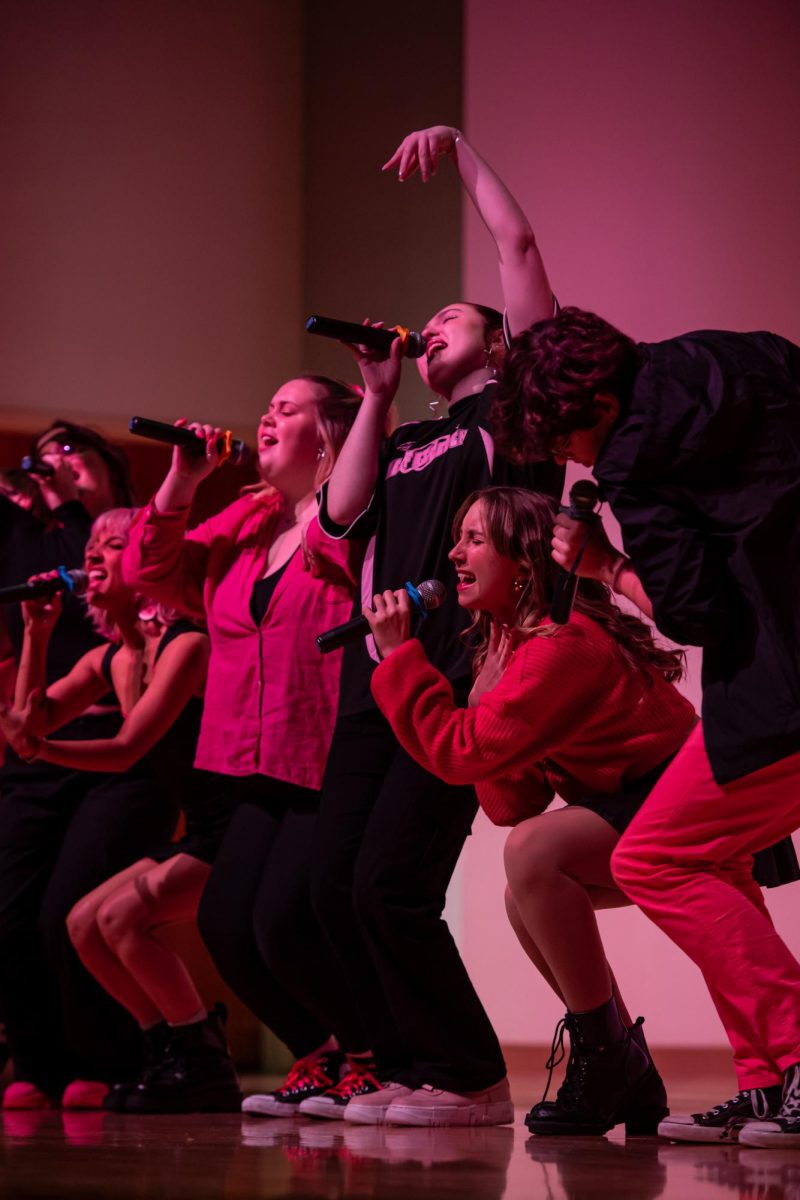 Vocal Intensity performs their Bring the Beat In concert in the KIVA, Friday, Nov. 22, 2024.