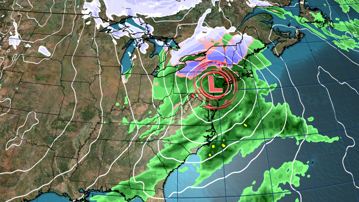 One forecast scenario has a potent storm rolling through the Northeast on Thursday afternoon.