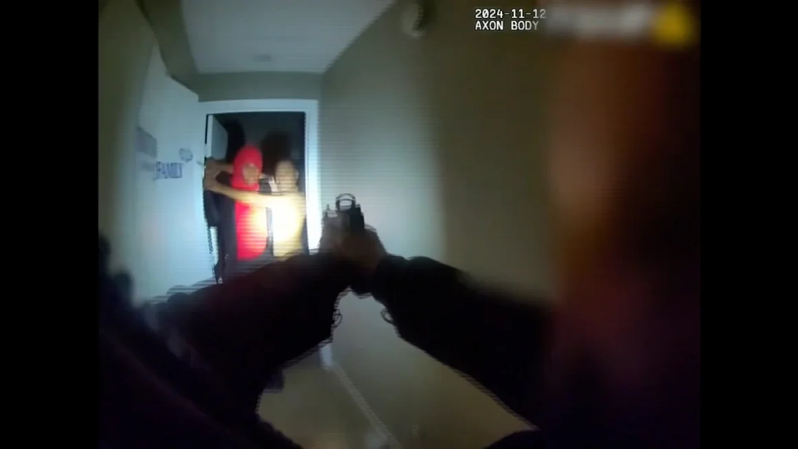 The Las Vegas Metropolitan Police Department shared edited body camera video when a 43-year-old was shot and killed inside his home last week.