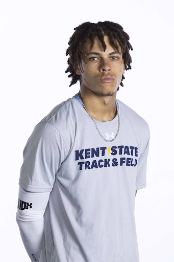 Amare Hall, junior Kent State Track and Field long and high jumper. 